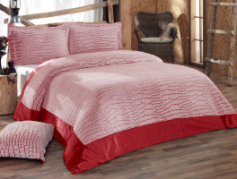 Покрывало с наволочками Irya Stone kirmizi 250x270