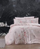 Постельное белье сатин люкс First Choice Matilde powder евро