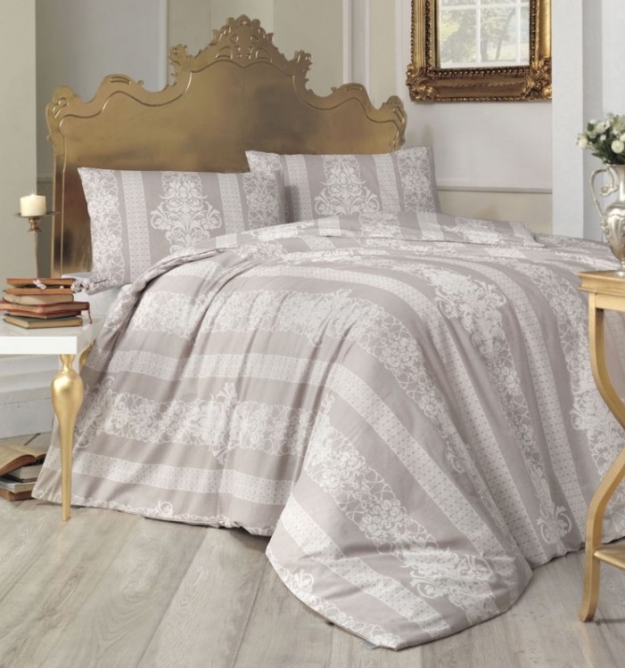 Постельное белье Altinbasak Nobby Kahve 200x220 нав. 50x70