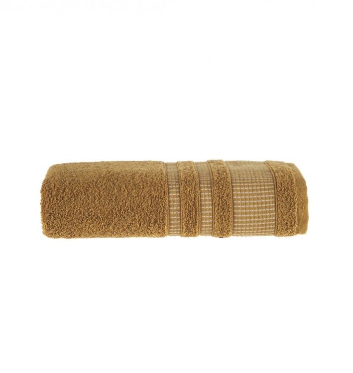 Полотенце Arya Жаккард Fold горчичное 70x140