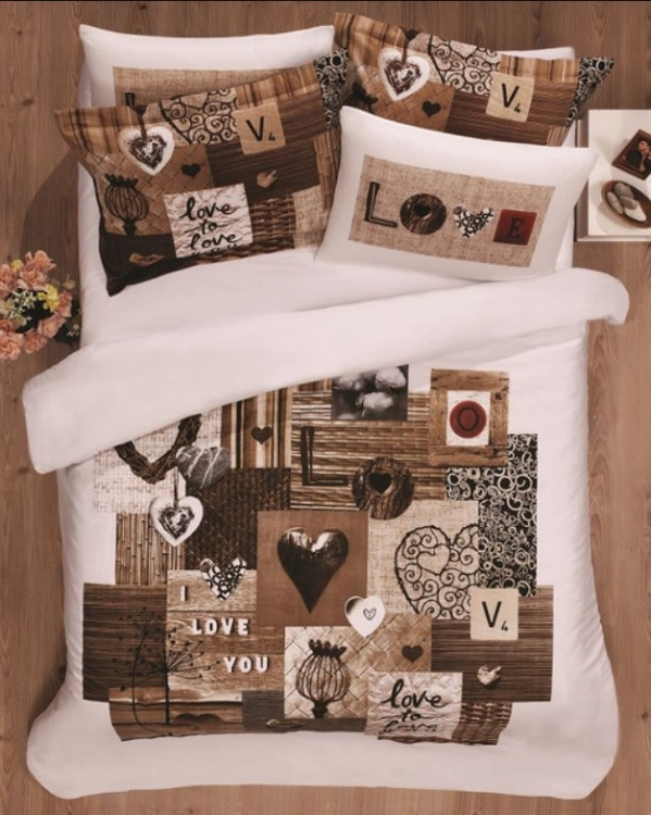 Постельное белье сатин Le Vele Spring Series Love евро