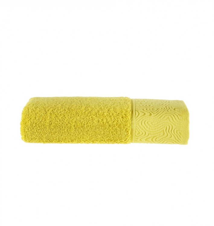 Полотенце Arya Жаккард Fold желтое 70x140