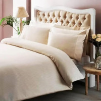 Двоспальний King Size комплект ТАС Premium Basic Cream Сатин-Stripe