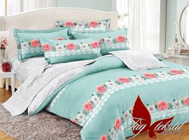 Постельное белье поплиновое с компаньоном TAG PC049 евро макси 220x240