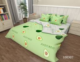 Комплект постельного белья бязь люкс Selena 100307 Авокада Green Grey