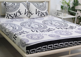 Простынь на резинке велсофт Tag tekstil VL-003