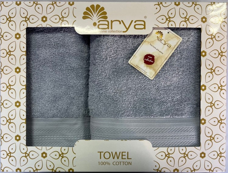 Набор полотенец жаккард Arya Touch светло-голубой 50x90 и 70x140