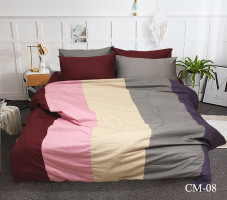 Постельный комплект сатин люкс Tag tekstil Color mix CM-08 евро