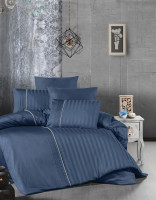 Постельный комплект из сатина де люкс First Choice DLX-201 Modalife denim евро