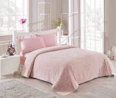 Махровое покрывало/простынь TAC Dama Pink 200x220