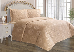 Покрывало с наволочками Tropik Home Lotus Beige 220x230