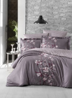 Постельное белье из люкс сатина First Choice S-476 Evan lilac евро