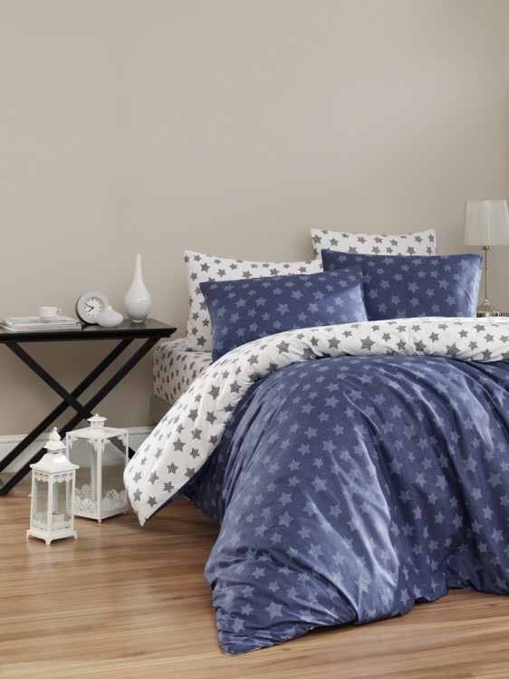 Постельное белье de luxe ранфорс First Choice Light lacivert евро