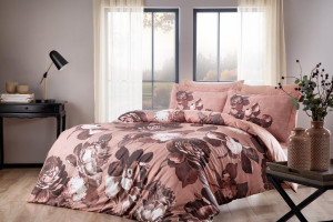 Комплект постельного белья сатин Digital TAC Avila Dried Rose семейный