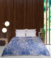 Плед из 100% хлопка Diva Kiparis Blue 205*200