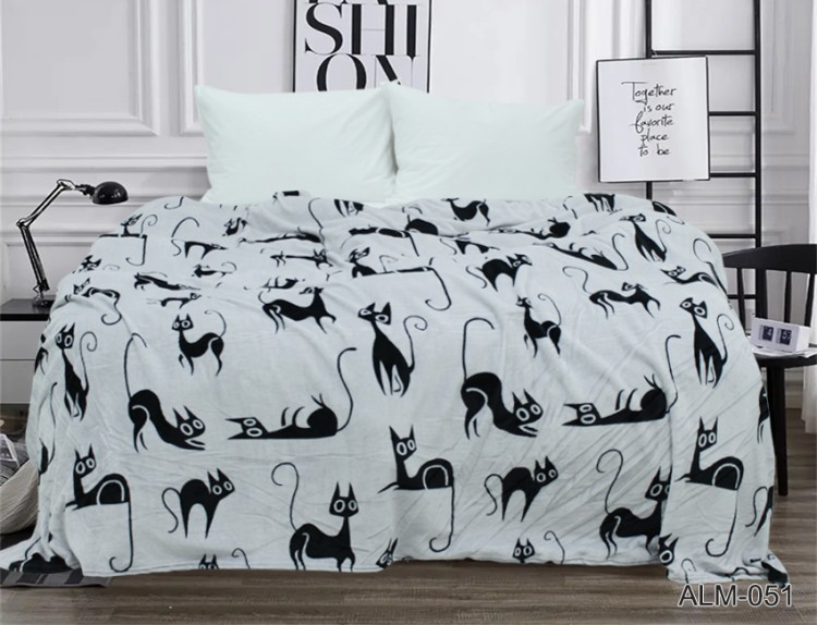 Плед на кровать велсофт TAG Tekstil ALM051 160x220