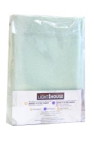 Махровая простынь на резинке мятная LightHouse 160x200+25