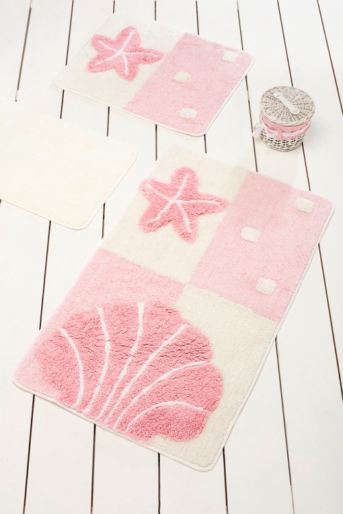 Коврик ванный Chilai Home Deniz Yildizi Pink 60x100