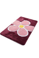 Коврик в ванную фиолетовый Chilai Home Flower mor 60x100