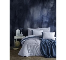 Постельное белье с пике Cotton Box Nature Indigo евро