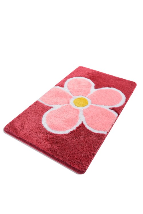 Коврик в ванную фуксия Chilai Home Flower fusya 60x100
