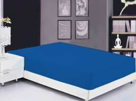 Простынь на резинке ранфорс Tag tekstil Princess Blue