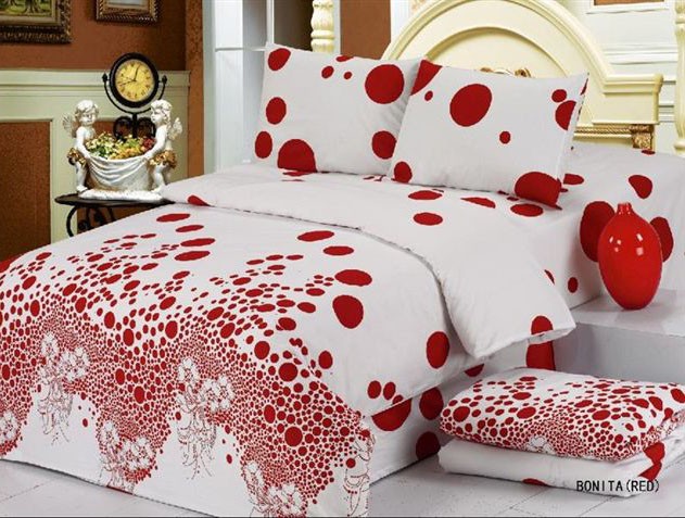 Постельное белье сатин Le Vele Daily Bonita red семейный