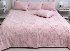 Комплект покрывало и наволочки Tag tekstil Mystery pink