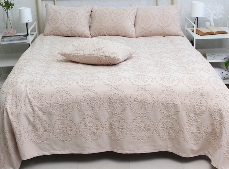 Комплект покрывало и наволочки Tag tekstil Tessa beige
