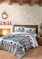 Постельное белье фланель First Choice Kozy green евро