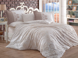 Постельное белье Poplin Hobby Irene бежевый полуторный