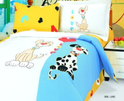 Постельное белье для новорожденного из сатина Le Vele Dog Love 100x150