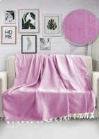 Плед хлопковый Diva Waves Pink 168x230