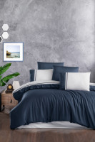 Постельное белье сатин де люкс First Choice Groovy denim евро