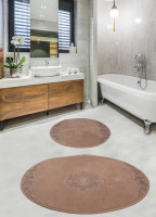 Набор ковриков для ванной комнаты с гипюром Diva Nice Beige 60*100+50*60