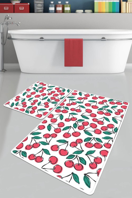 Набор ковриков в ванную комнату Chilai Home Ciliegia Banyo Halisi Djt (60x100 + 50x60)