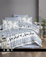 Постельное белье ранфорс First Choice Deer indigo евро