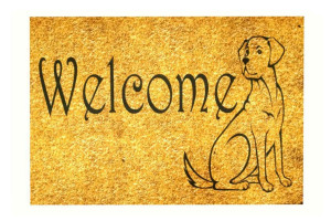 Коврик придверный IzziHome Peppina Kapi Welcome Dog 40x60
