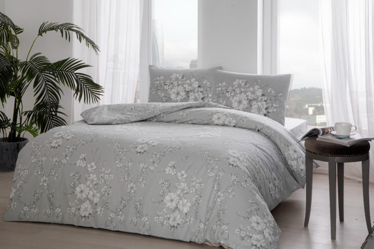 Постельное белье ранфорс TAC Lily Grey полуторный