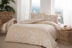Постельное белье ранфорс TAC Lily Beige полуторный