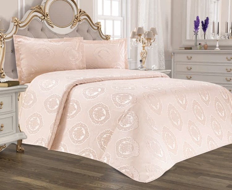 Комплект покрывало и наволочки Tropik Home Lotus Rose 220x230