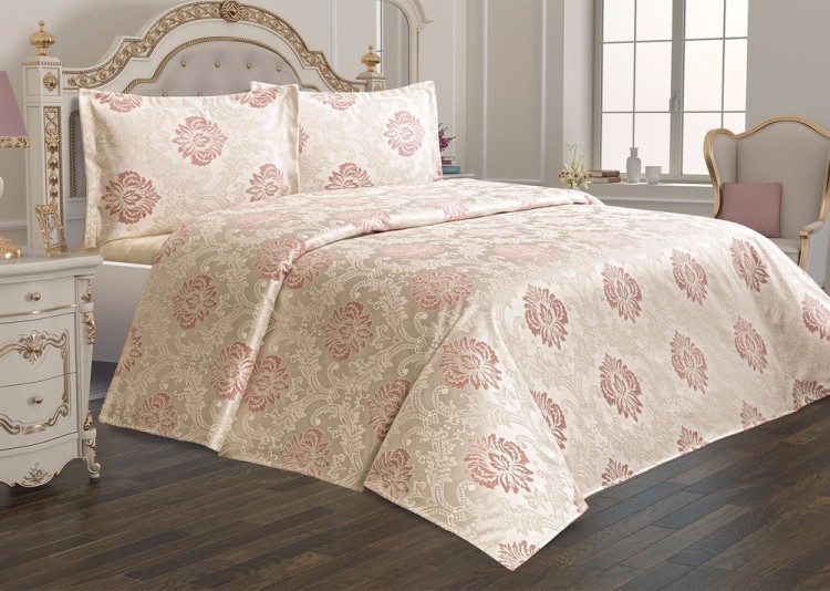 Комплект покрывало и наволочки Tropik Home Vivere Rose 220x230