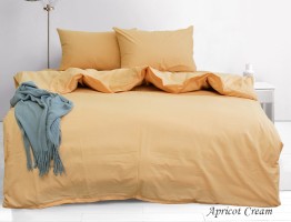 Комплект однотонного постельного белья ранфорс TAG Apricot Cream