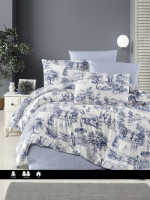 Постельное белье ранфорс First Choice Vintage blue евро