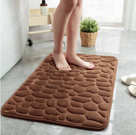 Коврик для ванной комнаты с эффектом памяти 50*80 см Homytex Камни Dark brown