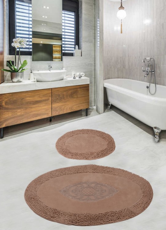 Набор ковриков для ванной комнаты Diva Wazo Beige 60*100+50*60
