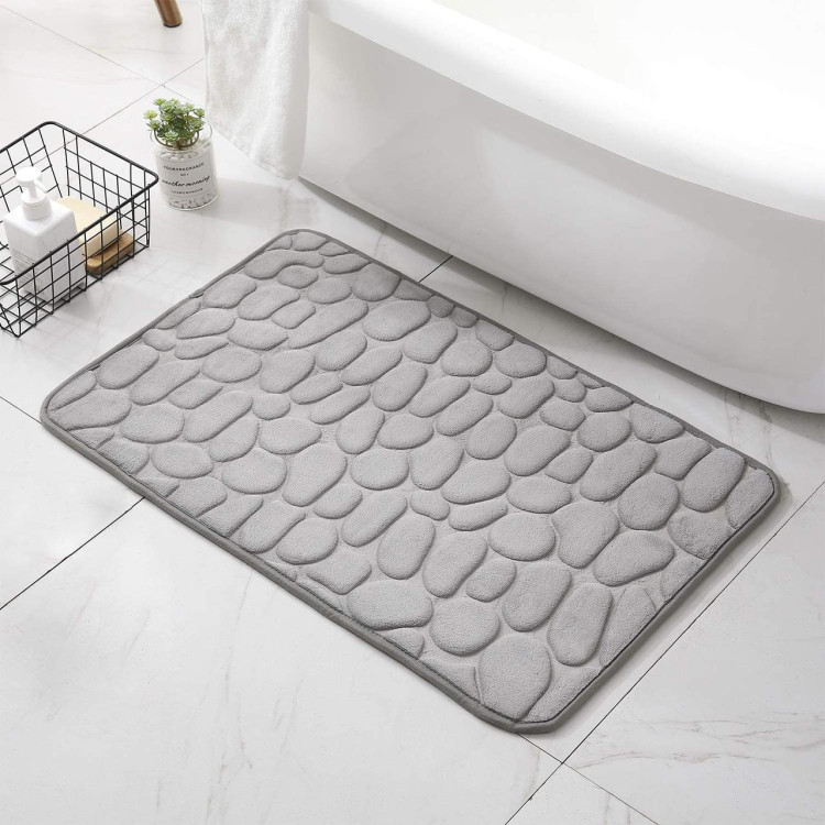 Коврик для ванной комнаты с эффектом памяти 50*80 см Homytex Камни Grey