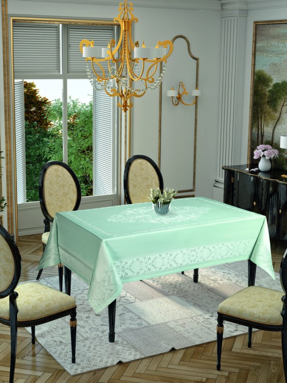 Скатерть Tropik Home Damask Mint 9956-9 150x220