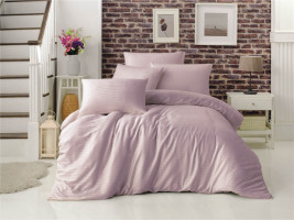 Двоспальний Євро комплект Gold Soft Life Lilac Сатин-Stripe
