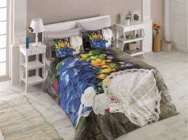 Постельное белье 3д ранфорс Cotton Box Frilly Bej евро